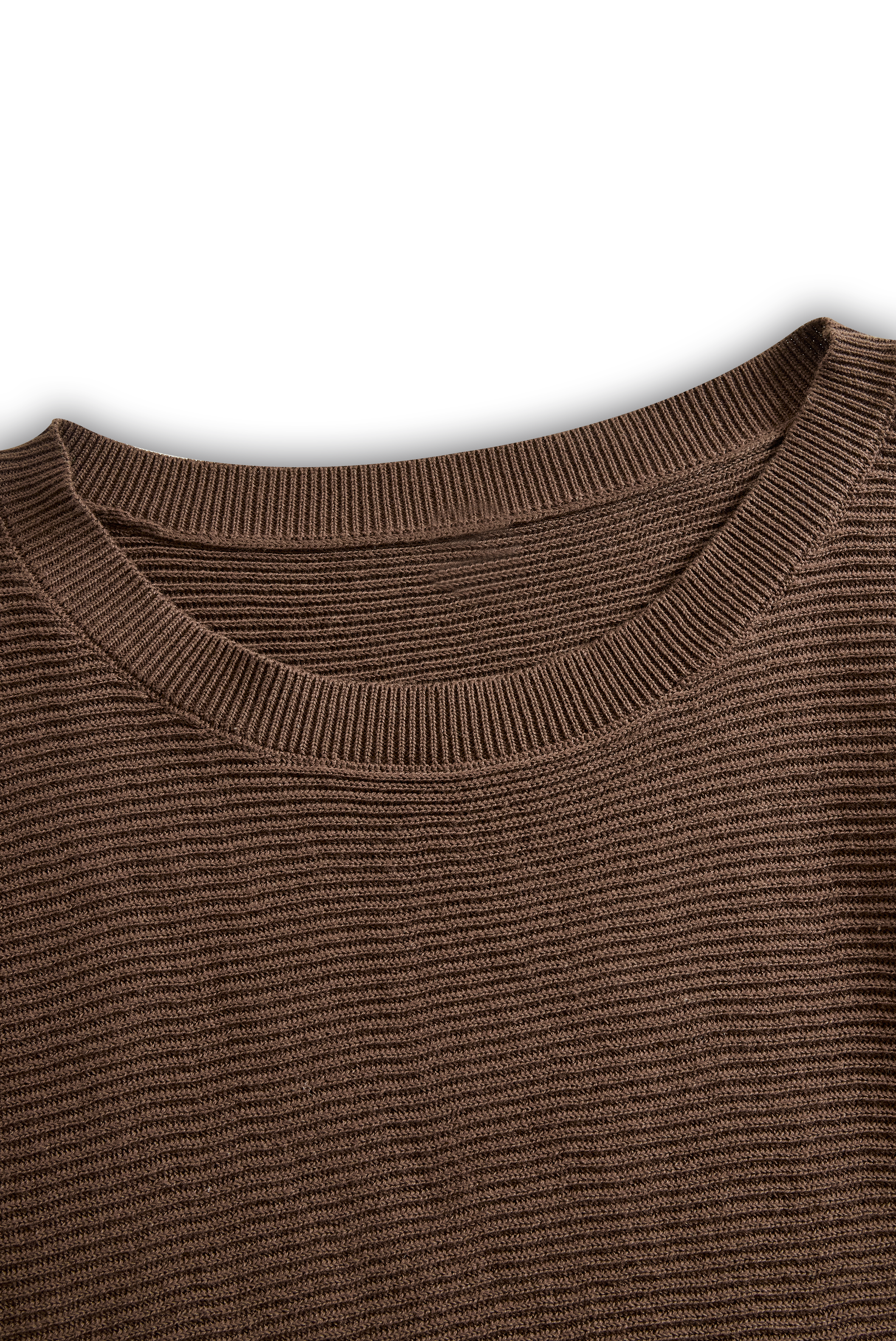 Ensemble jupe et pull tricoté à col rond pour femme