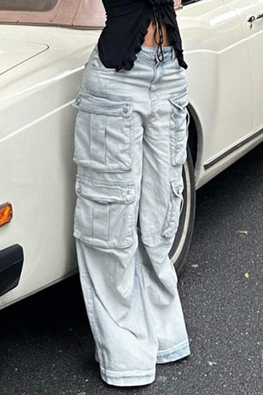 Taş Detaylı Düz Jean