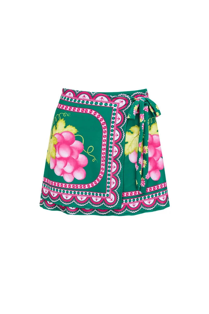 Long Sleeve Short skirt Swimsuit Set