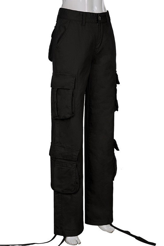 Denim Cargo med høy midje