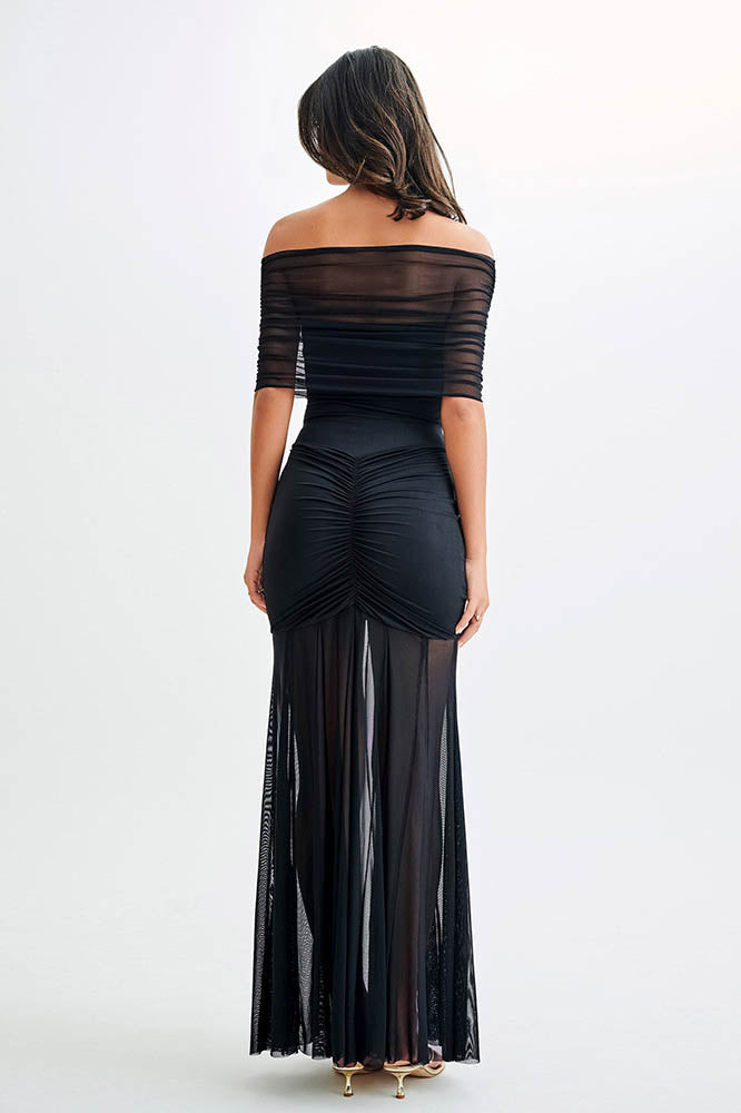 Nocturne Whisper – Fitted Backless Dress