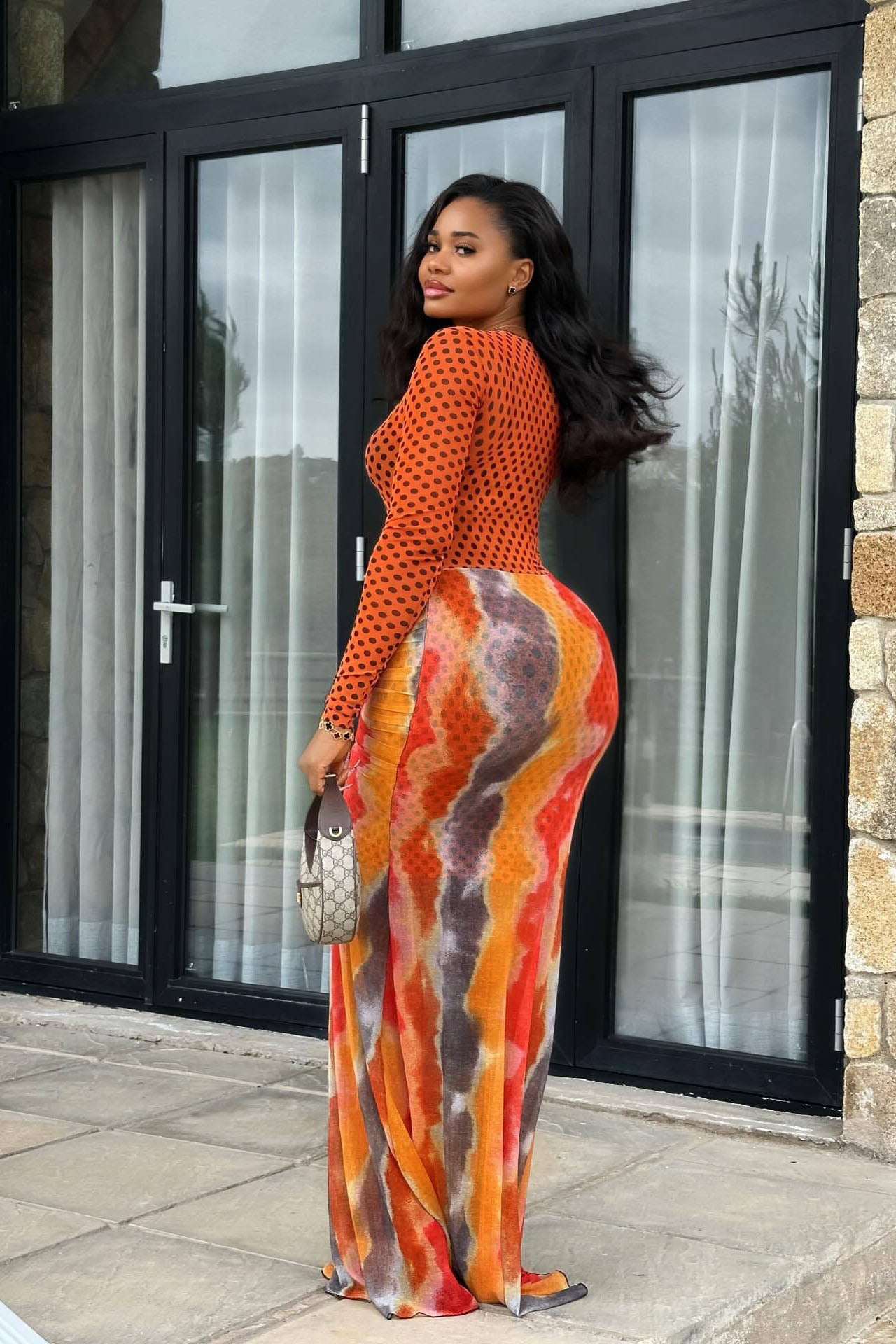 Zábavné maxi šaty s potiskem humra, volný střih