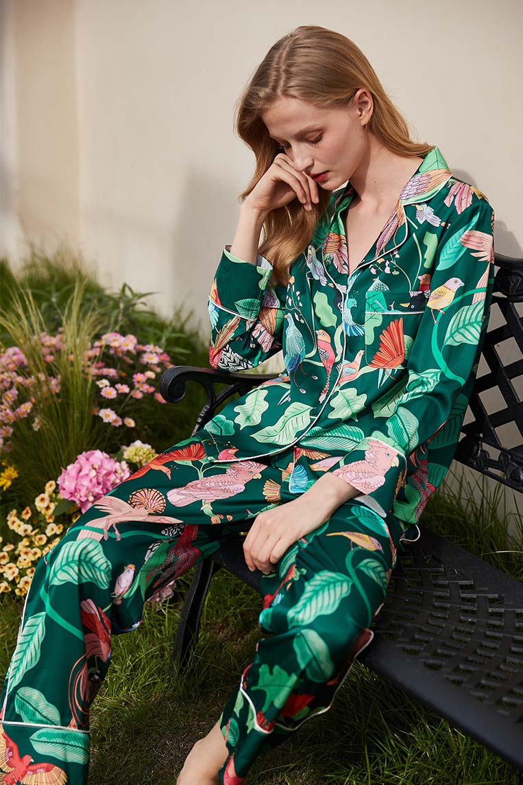 طقم ملابس مريحة بأكمام ثلجية بطبعة نمر وقرد