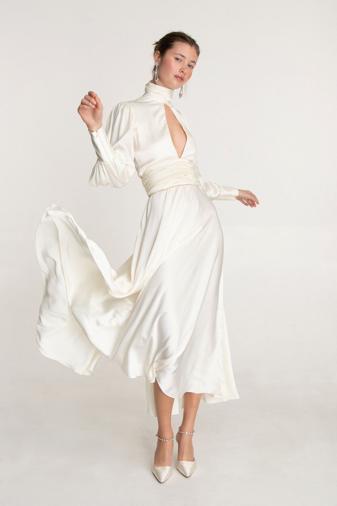 Galaxy White Evening Gown