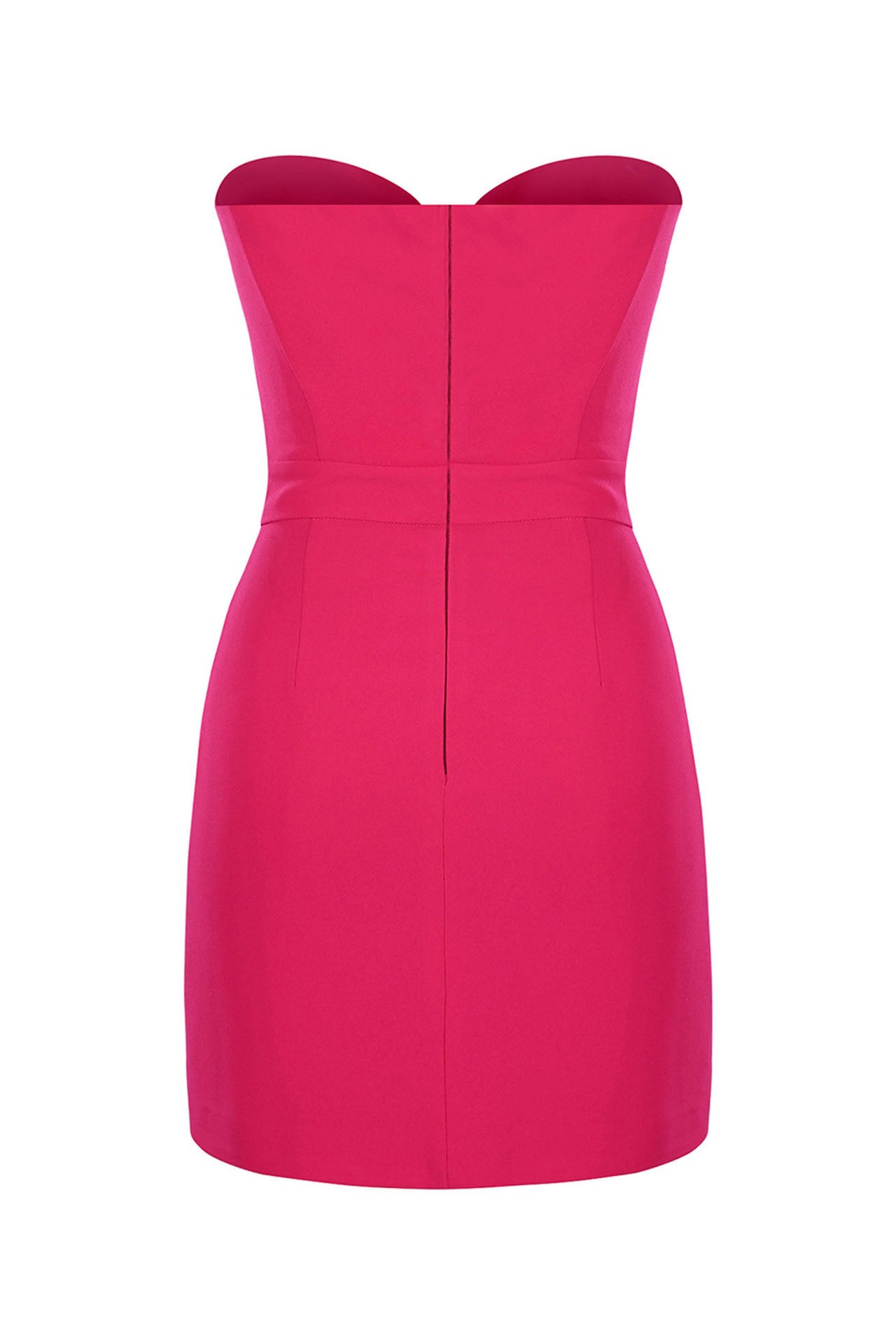 Fuchsia Bow Cutout Mini Dress