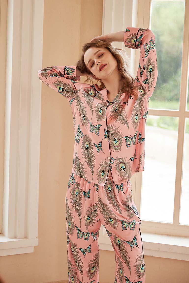 Ensemble de pyjama imprimé montgolfière - Blanc