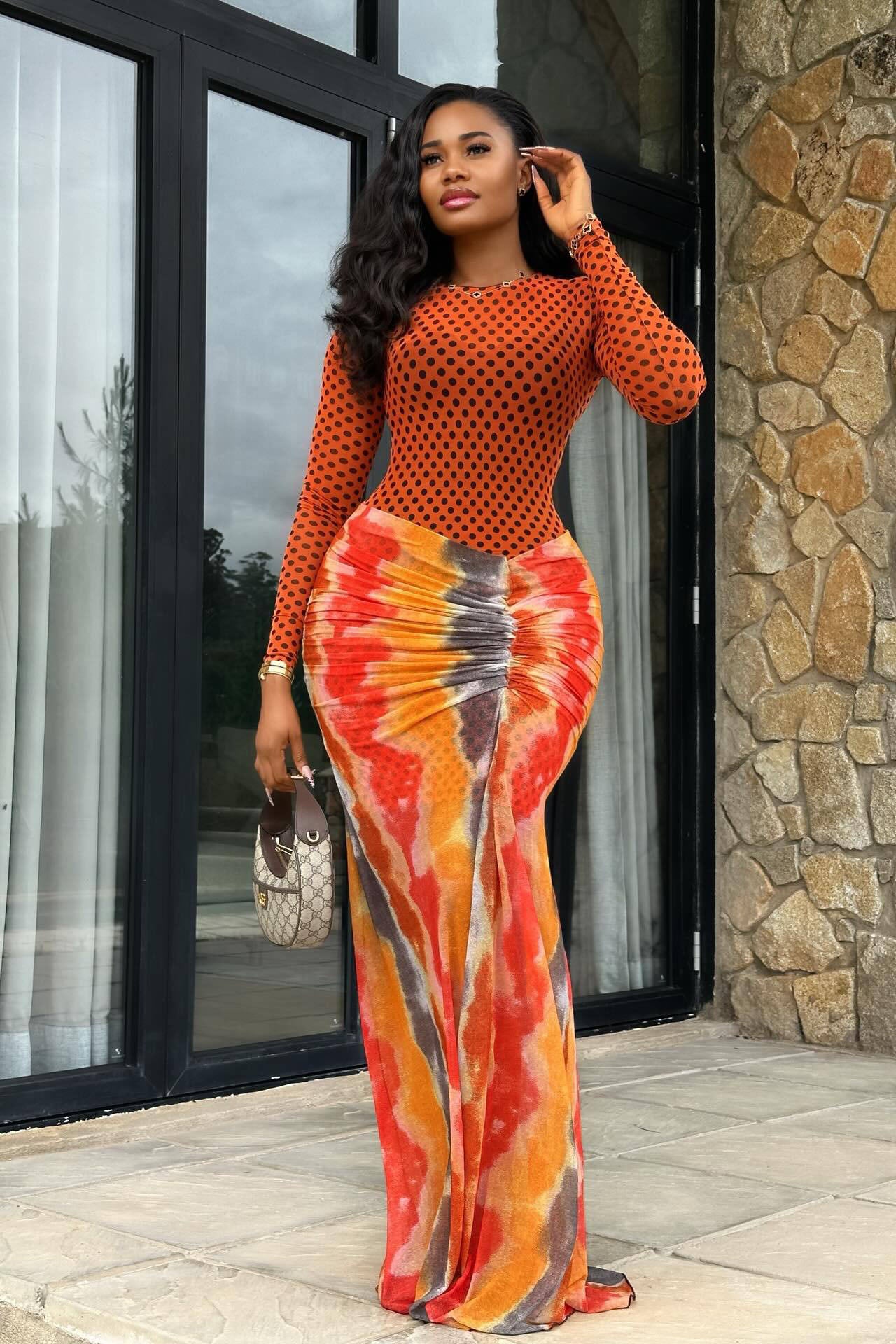 Zábavné maxi šaty s potiskem humra, volný střih