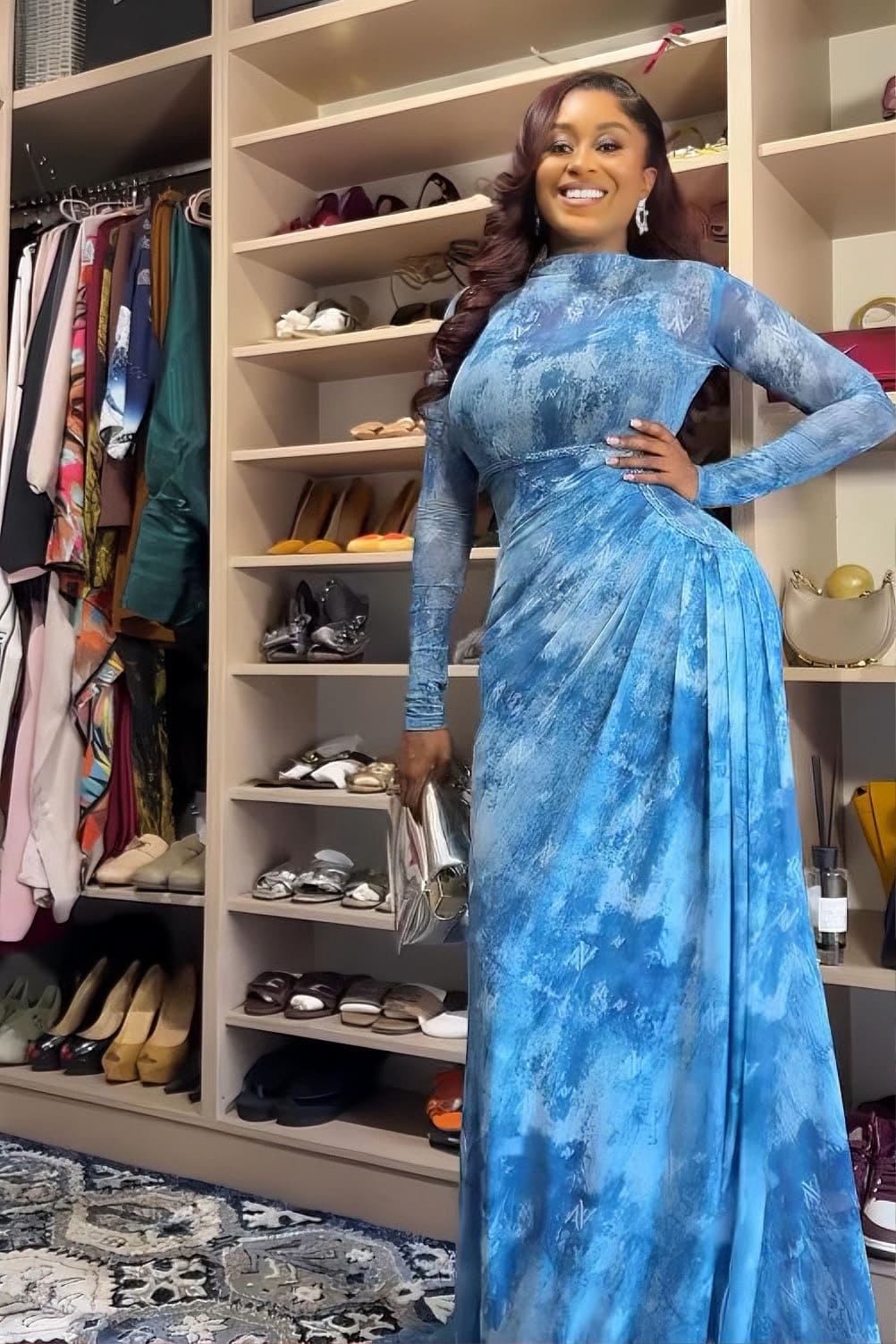 Arctic Dye Luxury Maxi Dress