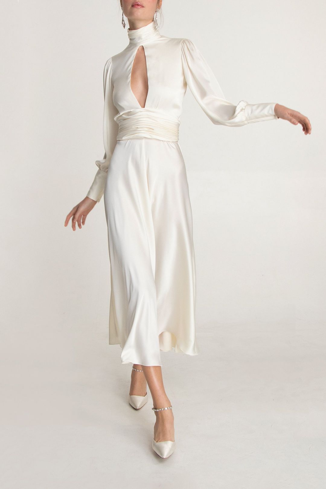 Galaxy White Evening Gown