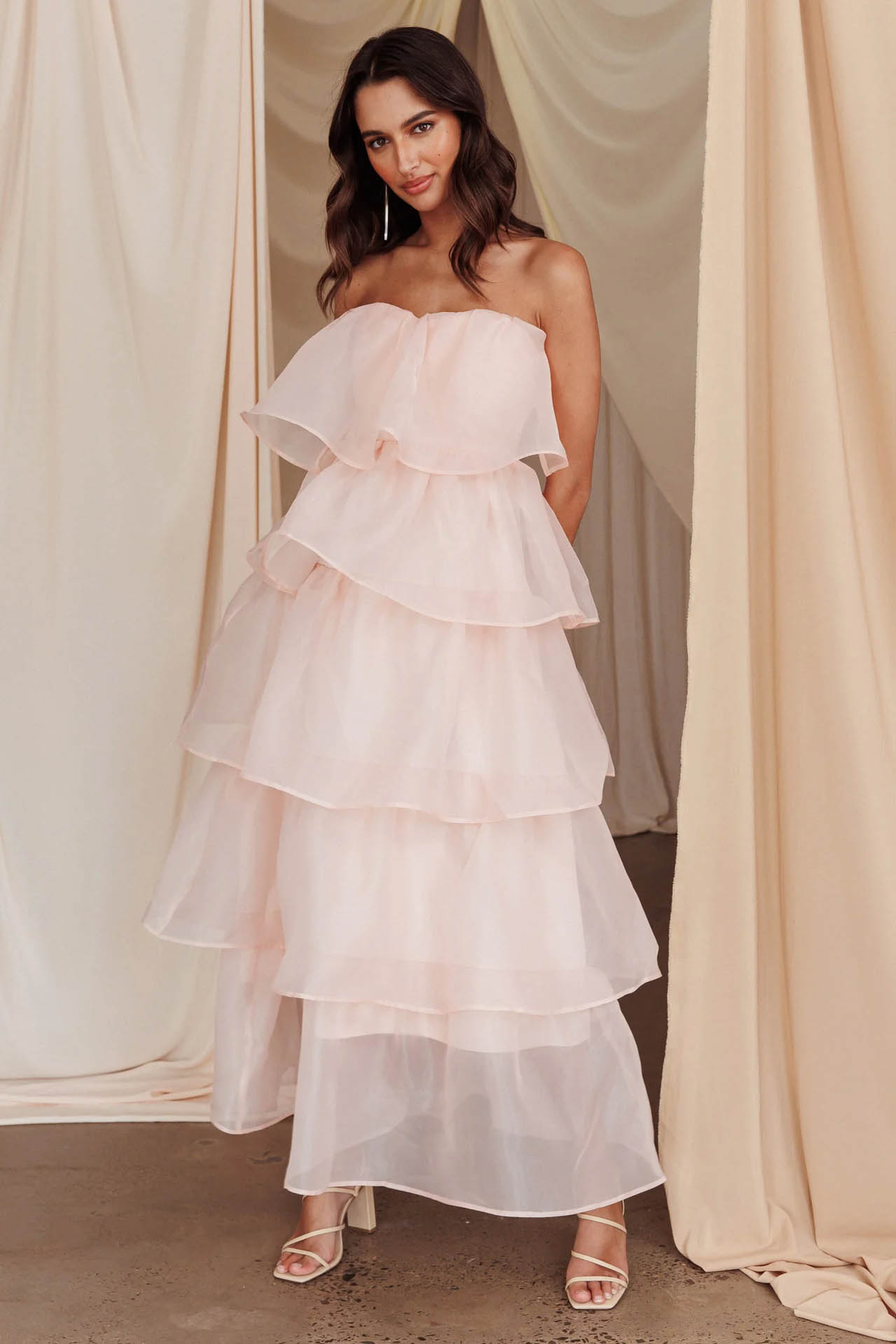 Sunlit Ruffle Cascade Dress