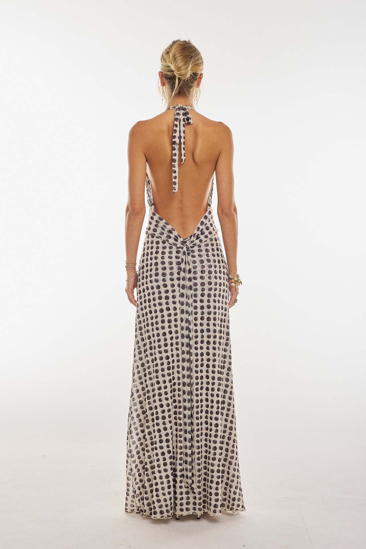 Camoni Polka Dot Diary Maxi Dress