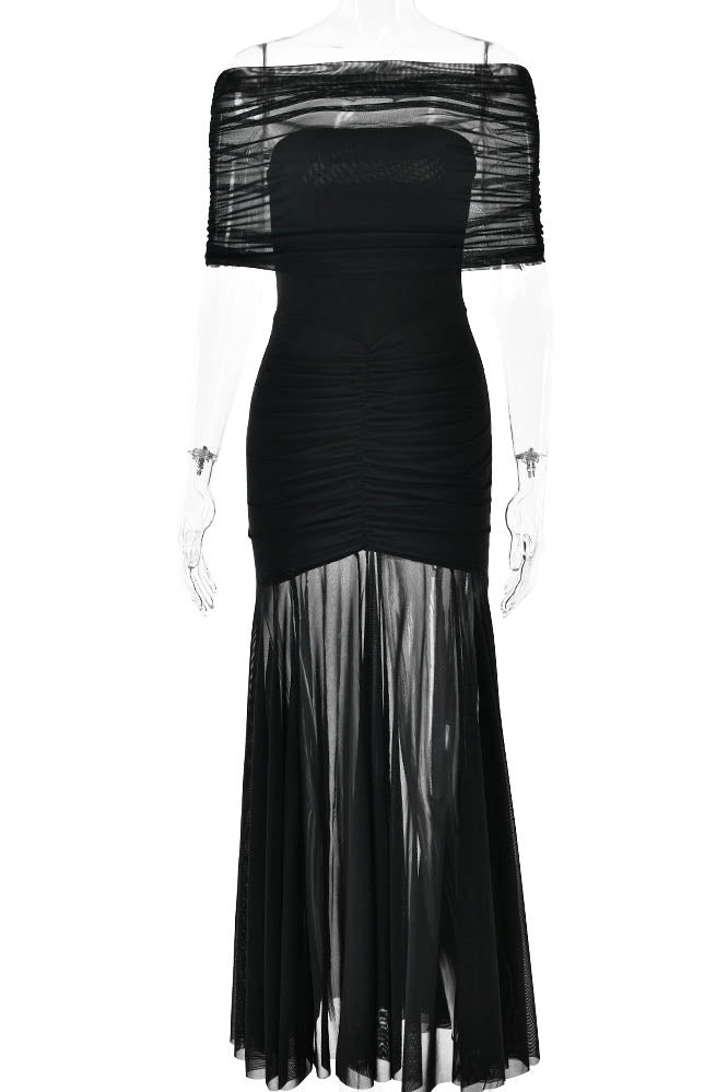 Nocturne Whisper – Fitted Backless Dress