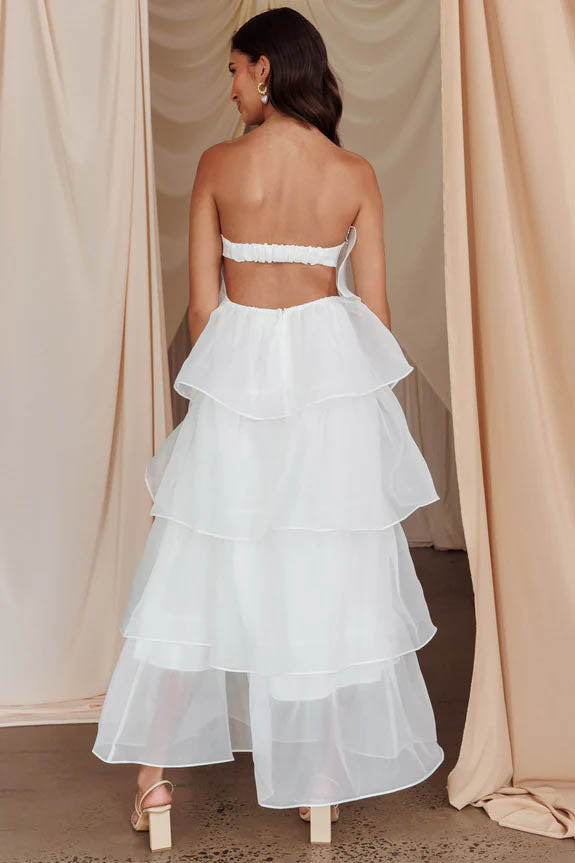 Sunlit Ruffle Cascade Dress