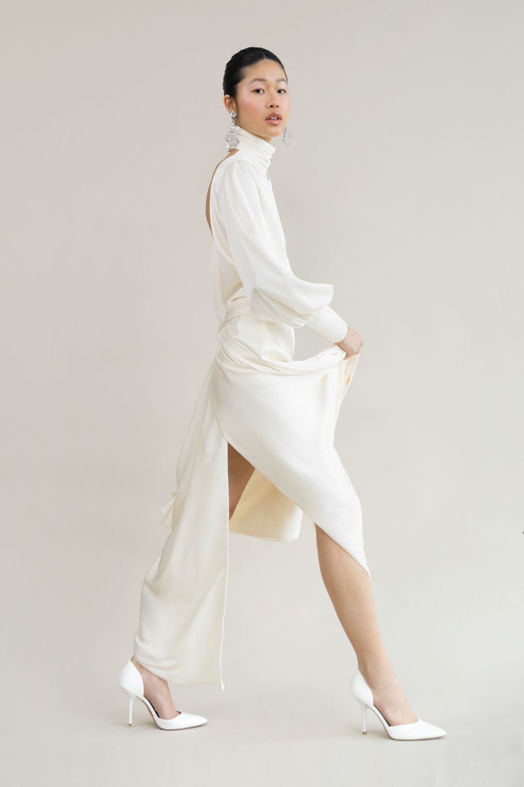 Galaxy White Evening Gown