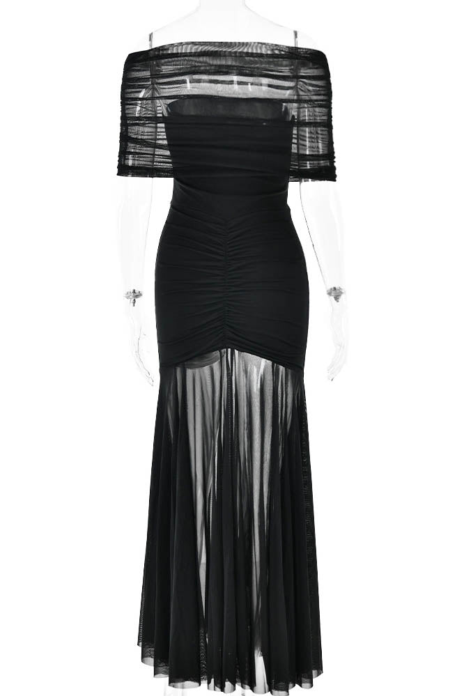 Nocturne Whisper – Fitted Backless Dress