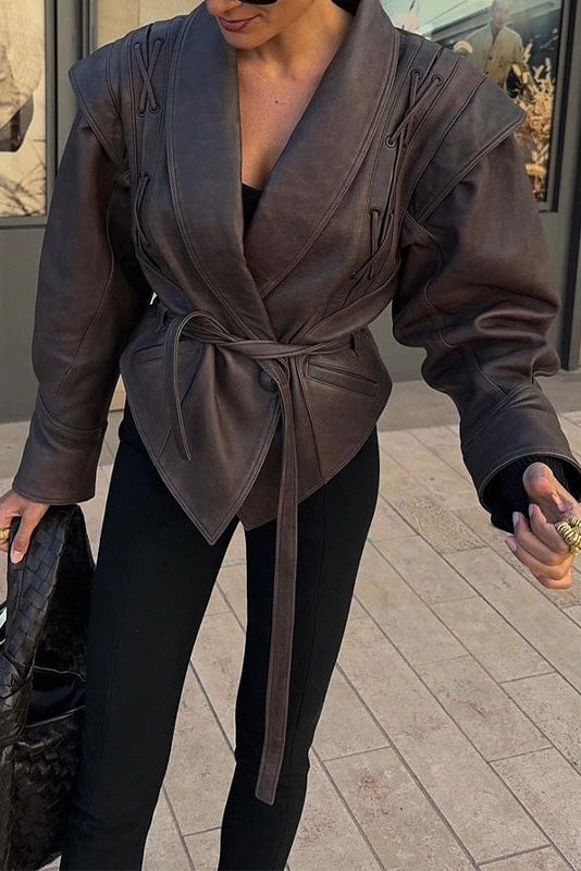 فستان جوا طويل مطرز بالدانتيل