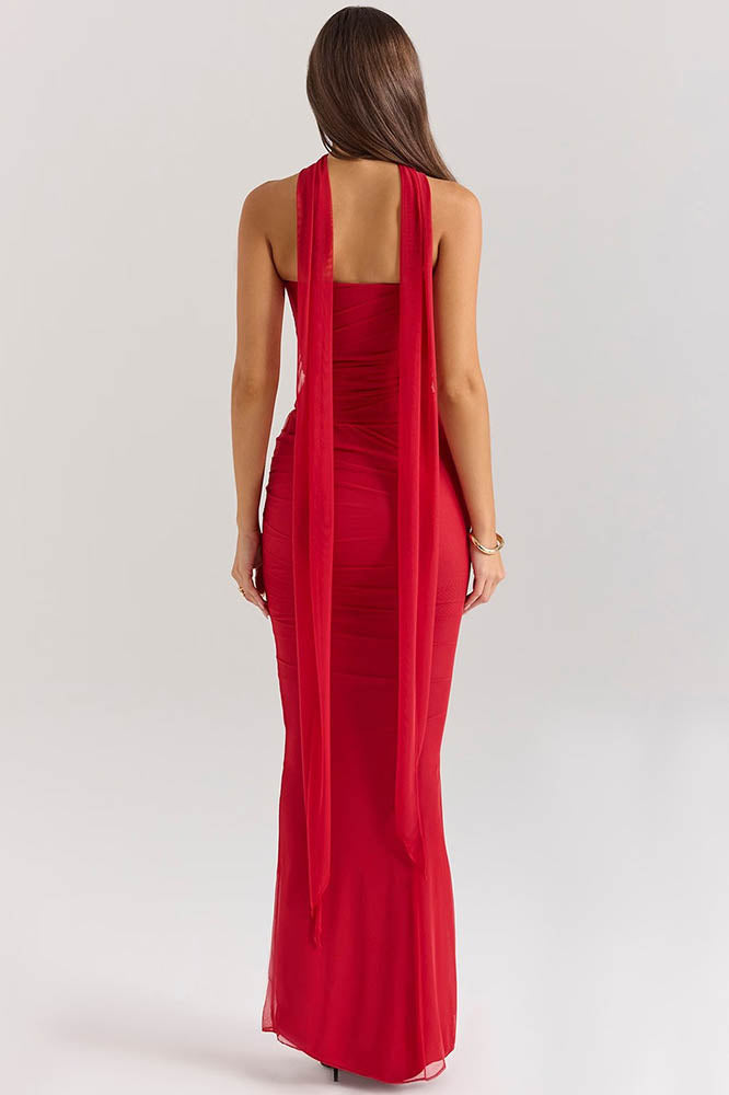 Flowy Tie Strapless Slimming Skirt Set