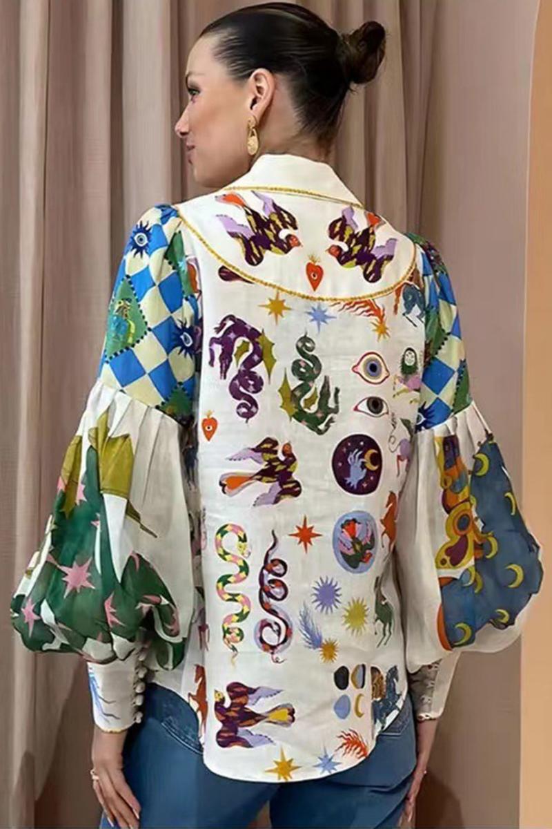 Ballon Ärmelen Elegant Shirt