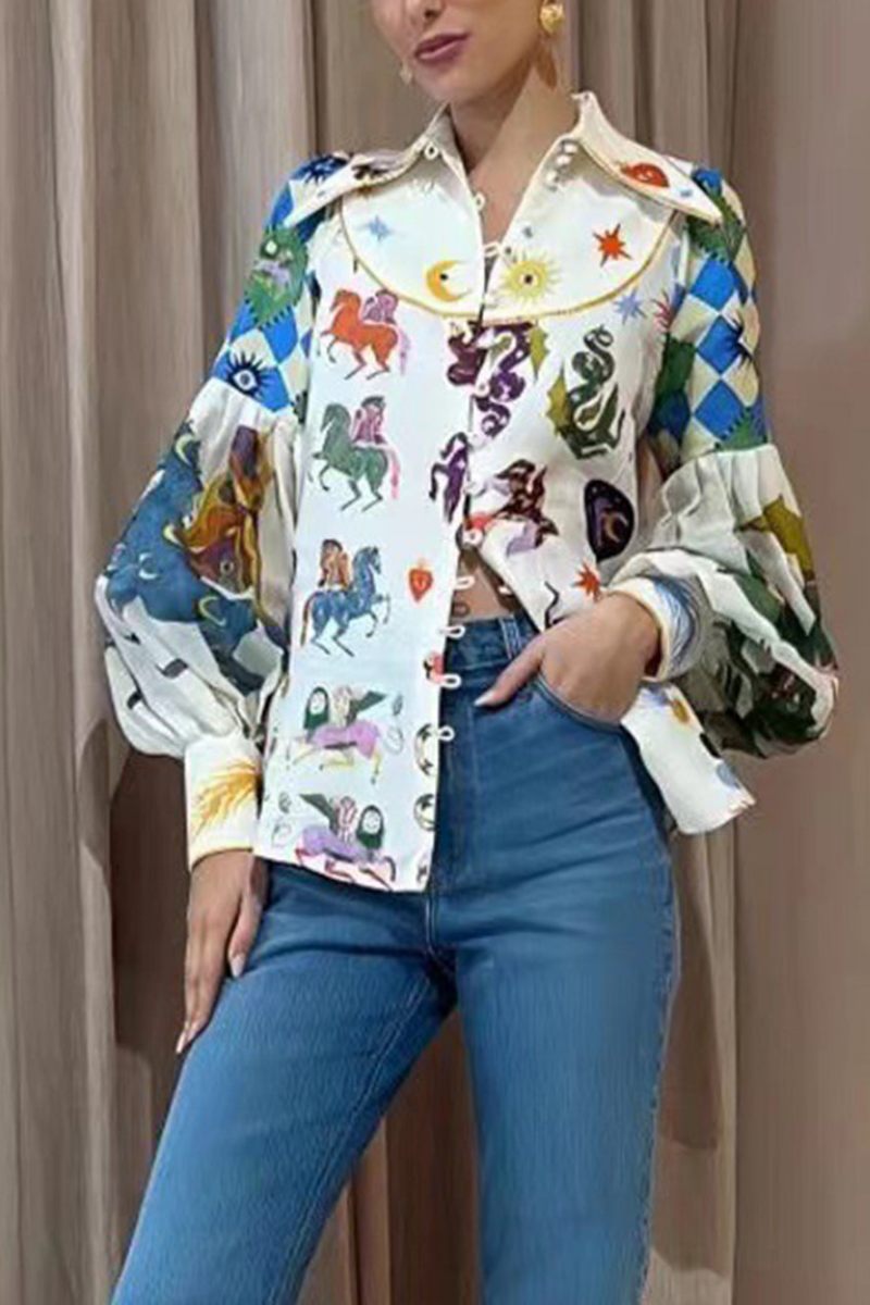 Ballon Ärmelen Elegant Shirt