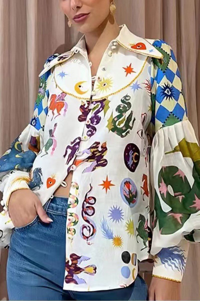Ballon Ärmelen Elegant Shirt