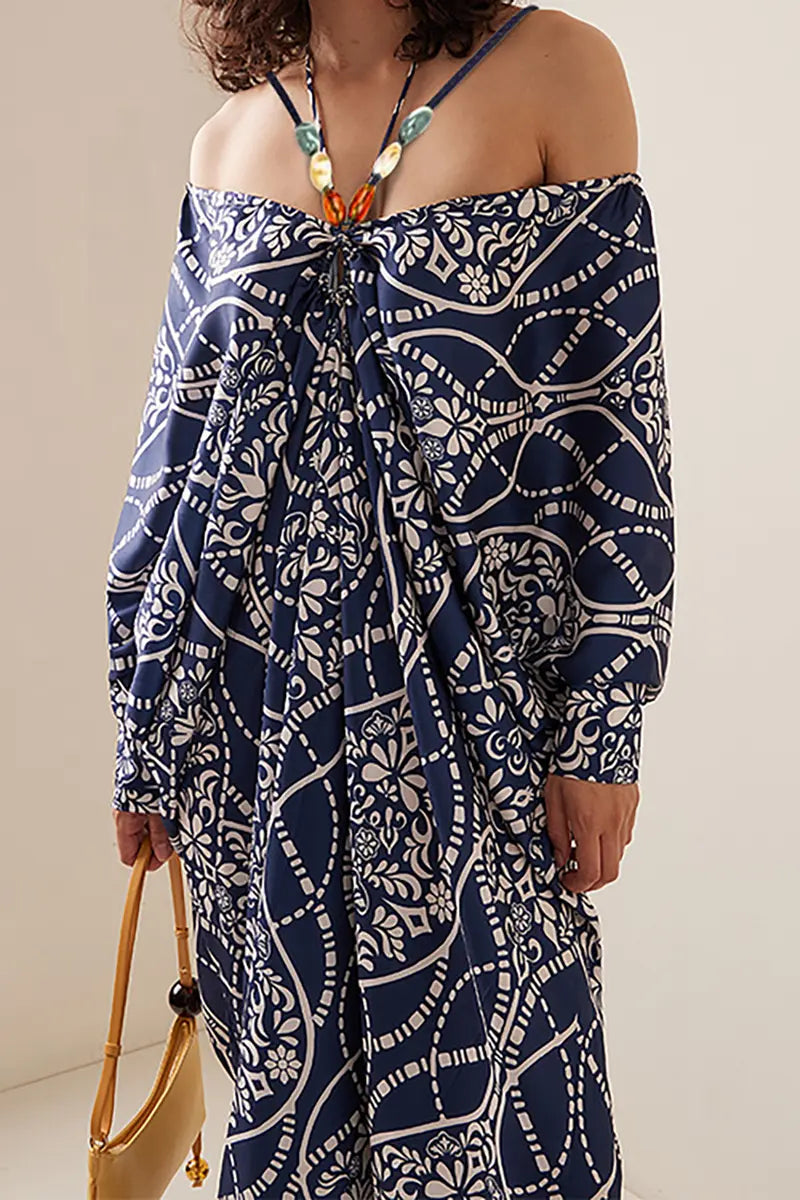 Beaded Textured Fabric One Piece Swimsuit Set