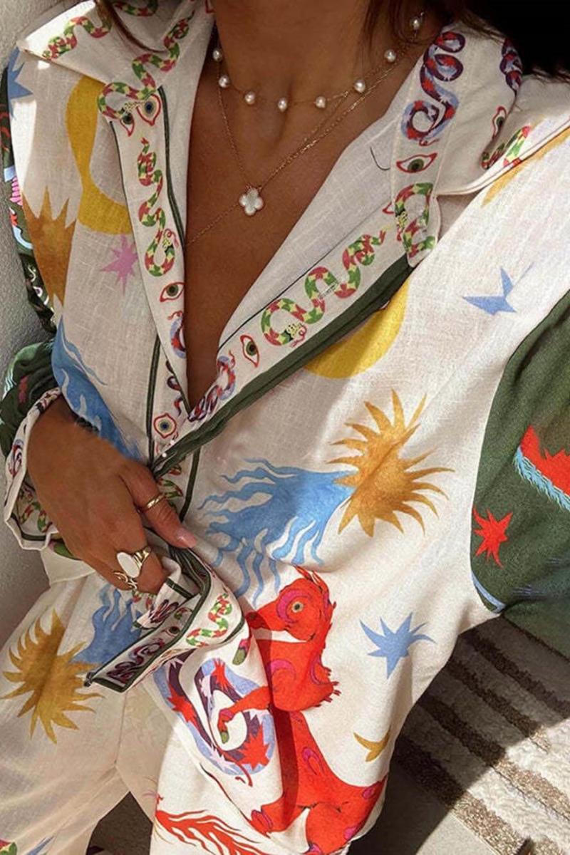 طقم قميص فريد وسروال بخصر مطاطي