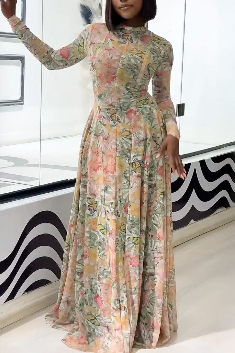 Verve Floral Butterfly Bloom Maxi Dress Verve Floral Butterfly Bloom Maxi Dress