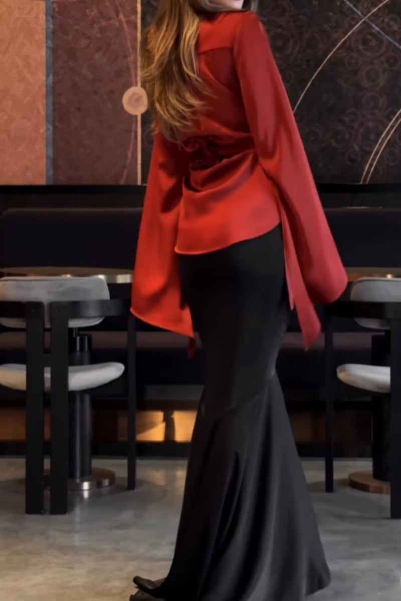 Elegant Fishtail Skirt Set