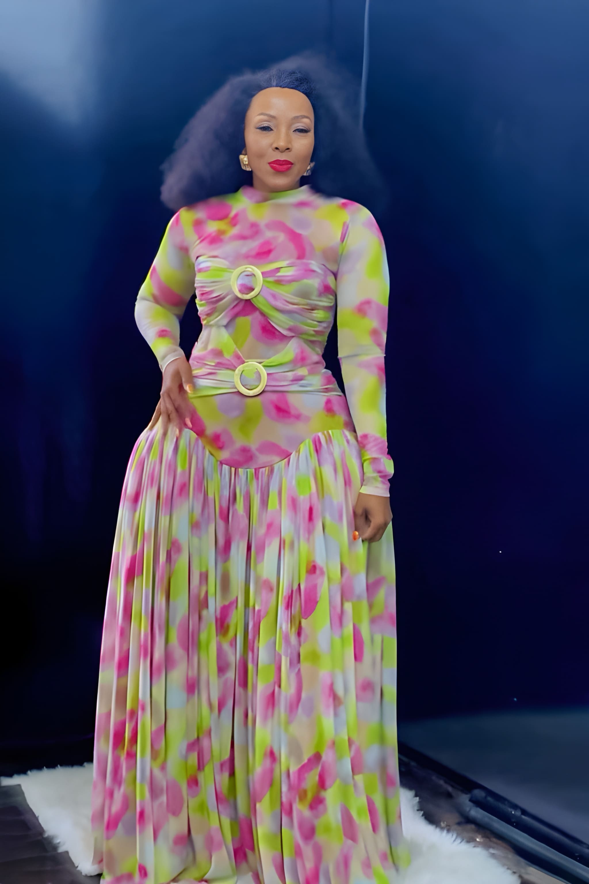 Μάξι Φόρεμα από Δίχτυ Pastel Mirage