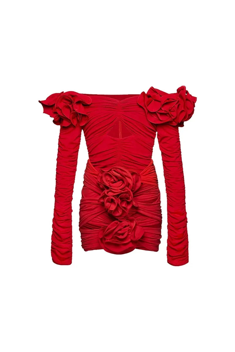 Floral Appliqué Swimsuit Set