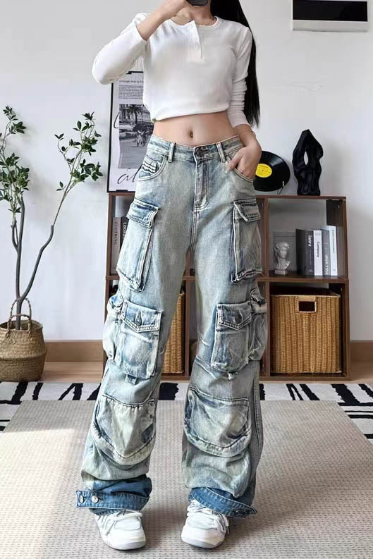 Taş Detaylı Düz Jean