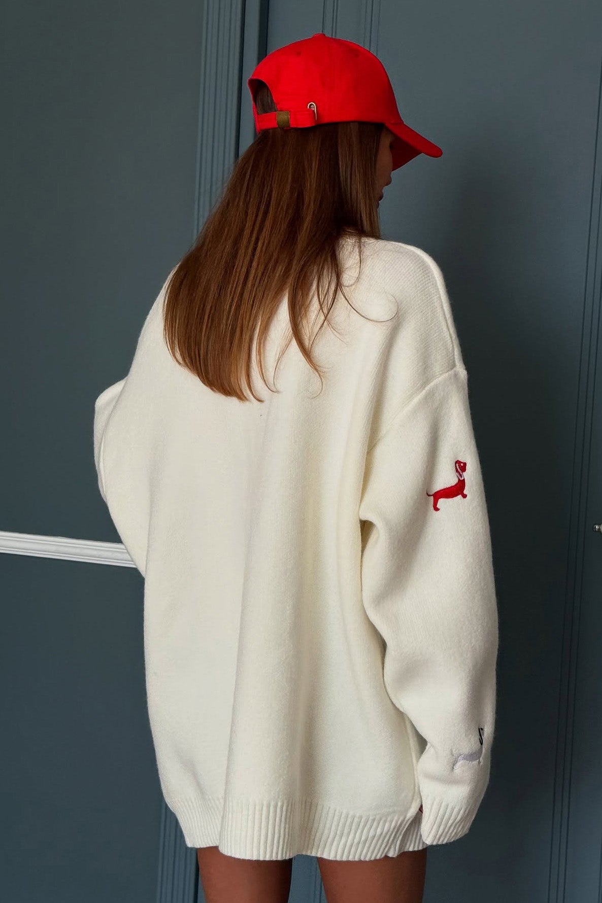 Robe longue évasée à bordures en dentelle brodée Joa