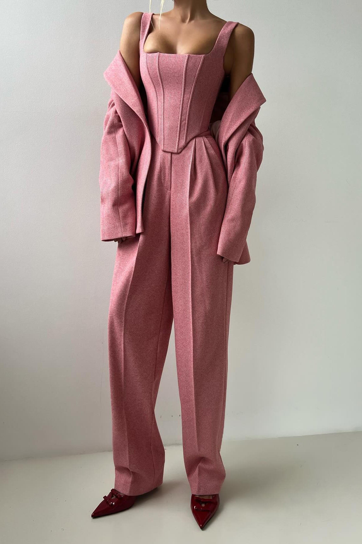 Joa Broderad Spets Trimmad Flare Maxiklänning