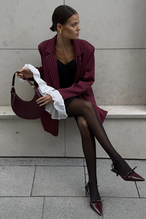 Joa Broderad Spets Trimmad Flare Maxiklänning