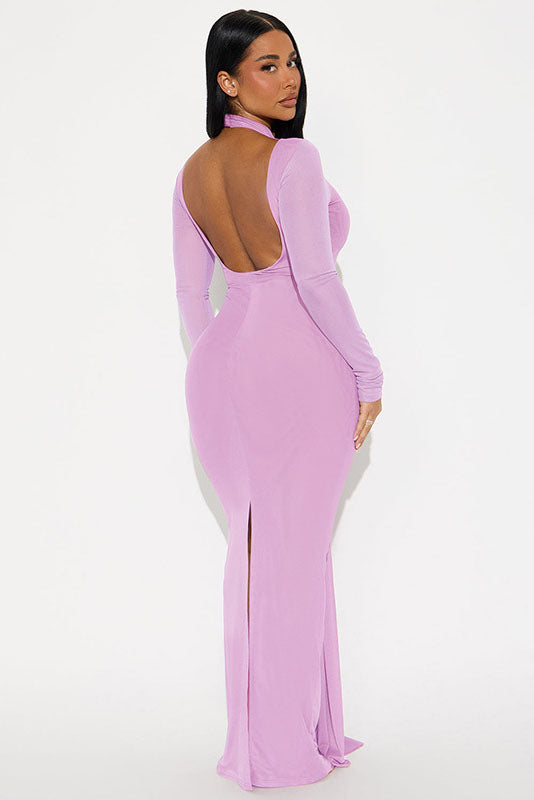 Conjunto de Vestido Maxi de Duas Peças com Capa Transparente