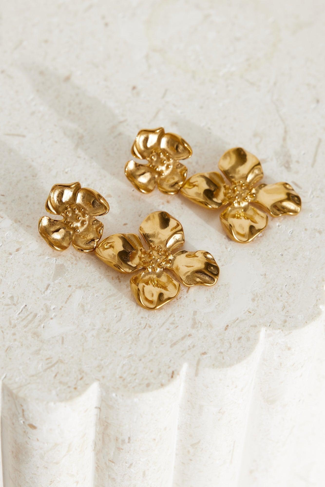18k Gold Plated From The Forest Earrings Gold