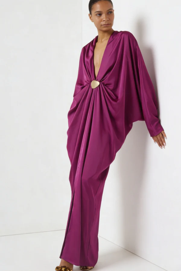 Skládané maxi šaty Belle Gradient