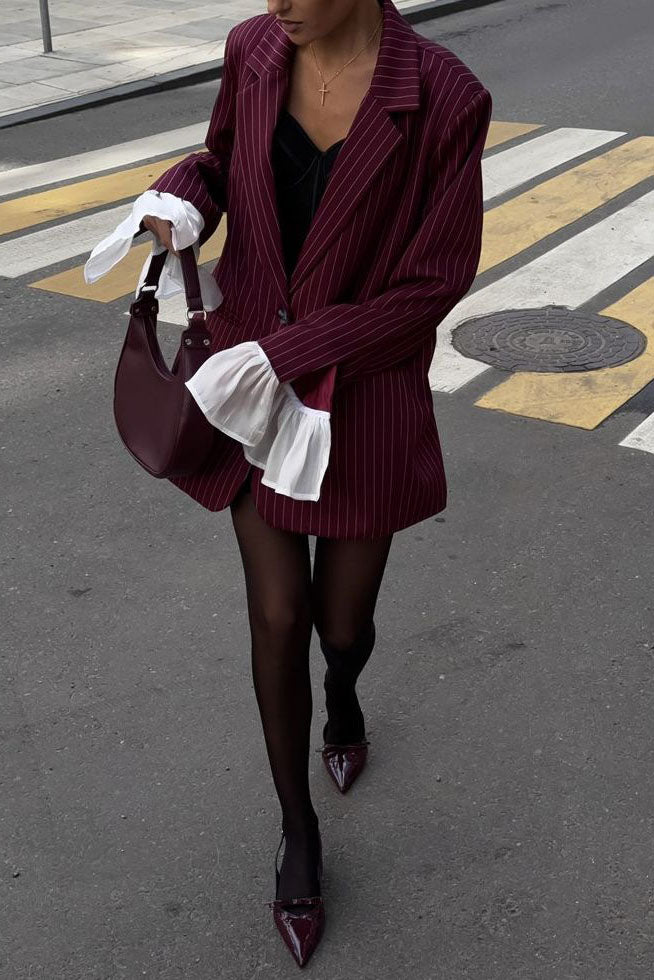 Joa Broderad Spets Trimmad Flare Maxiklänning