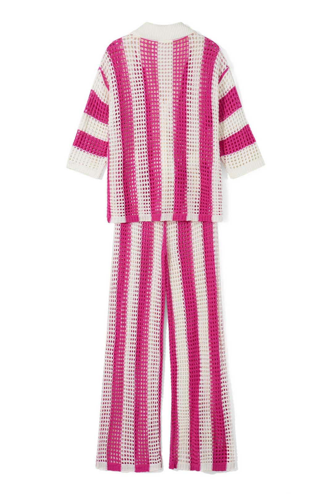 Hålrandig skjortastickad set