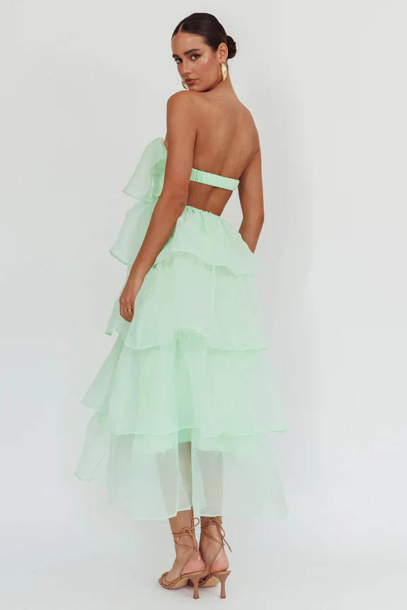 Sunlit Ruffle Cascade Dress
