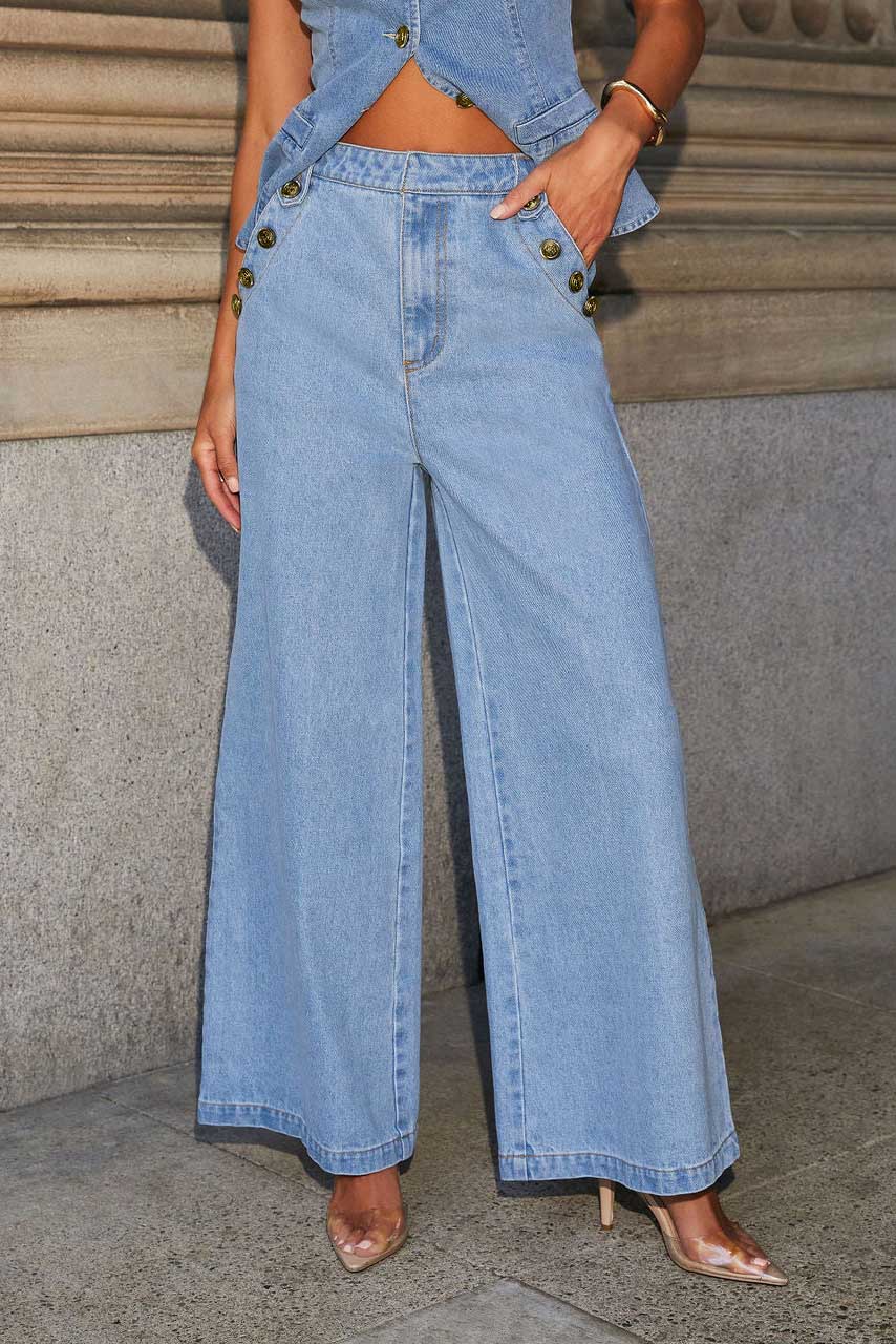 Distressed Loose Denim Kostym