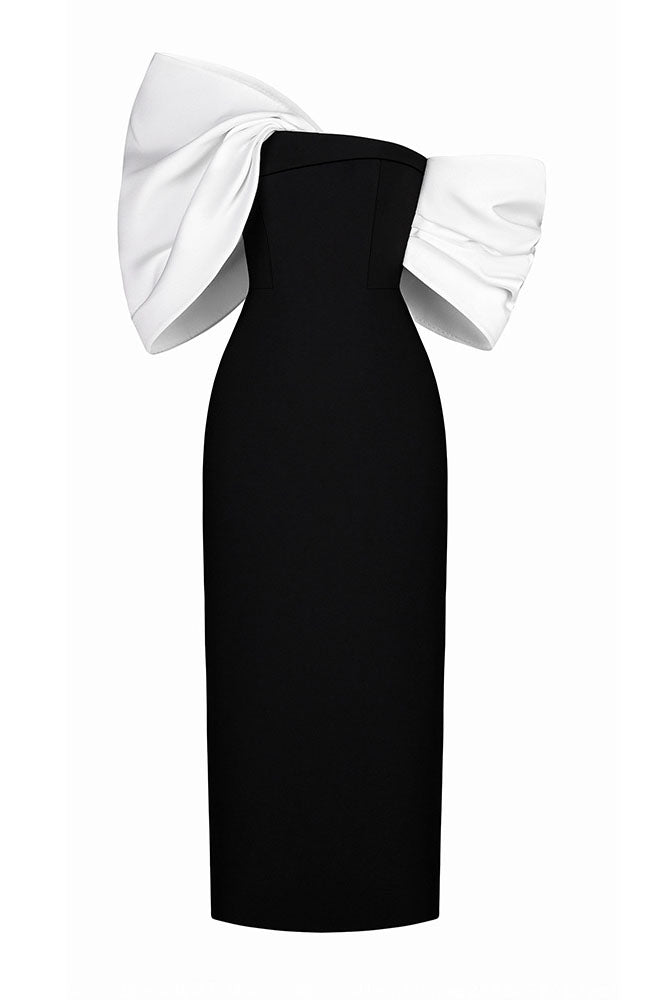 Oversized Bow Hepburn Dress