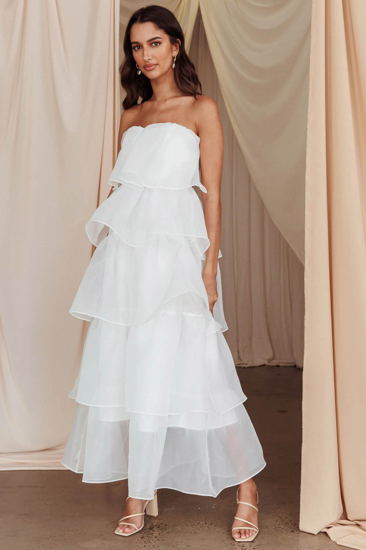 Sunlit Ruffle Cascade Dress