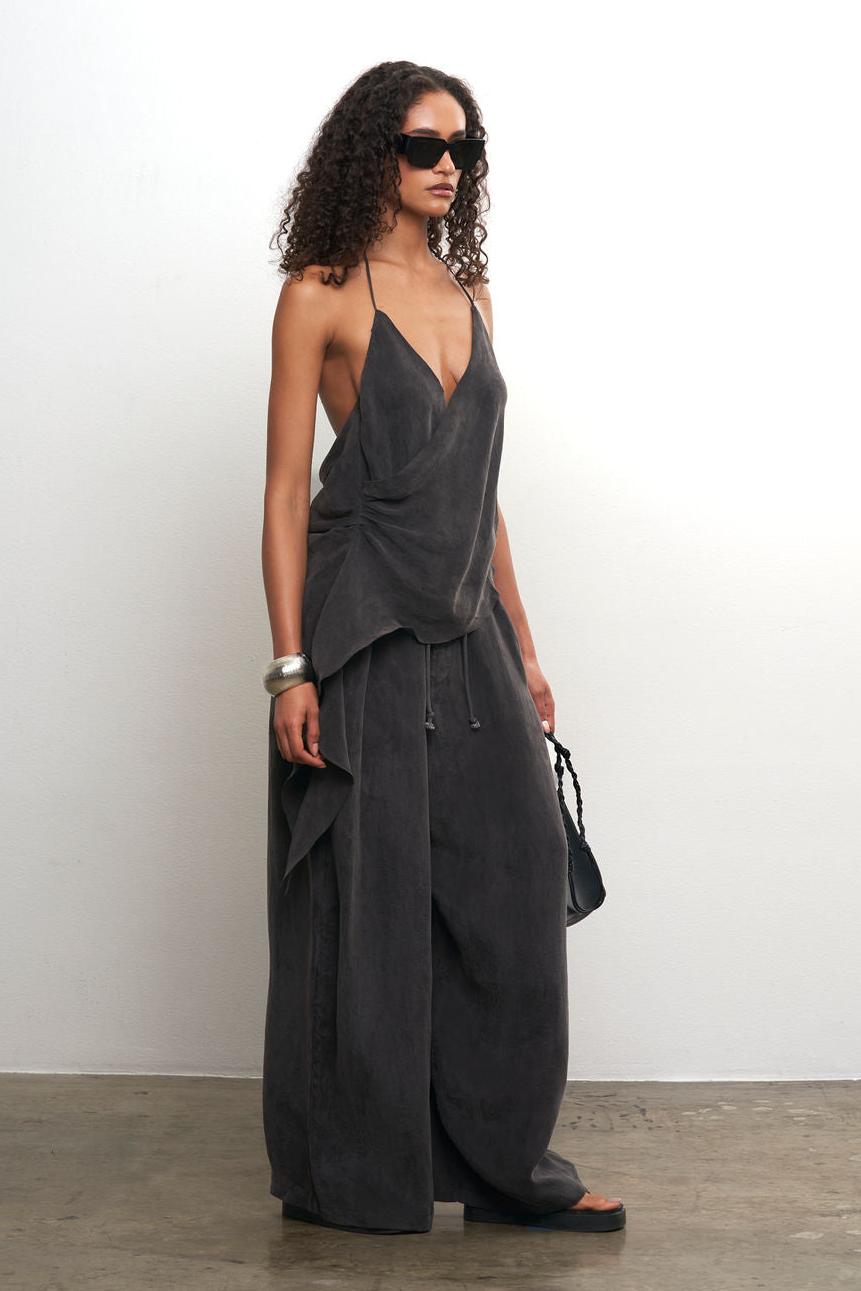 Taupe Drape Pants Set