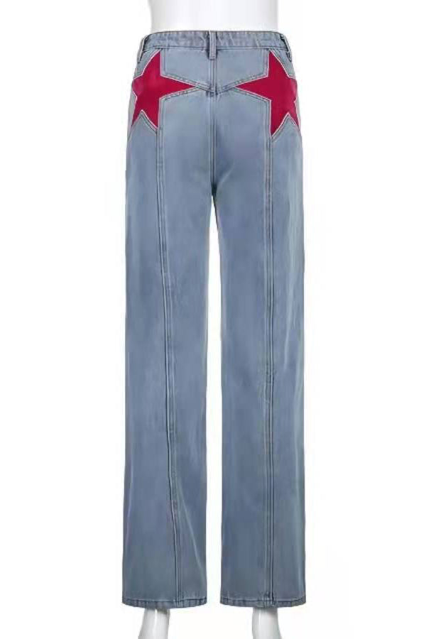 Denim Cargo med høy midje