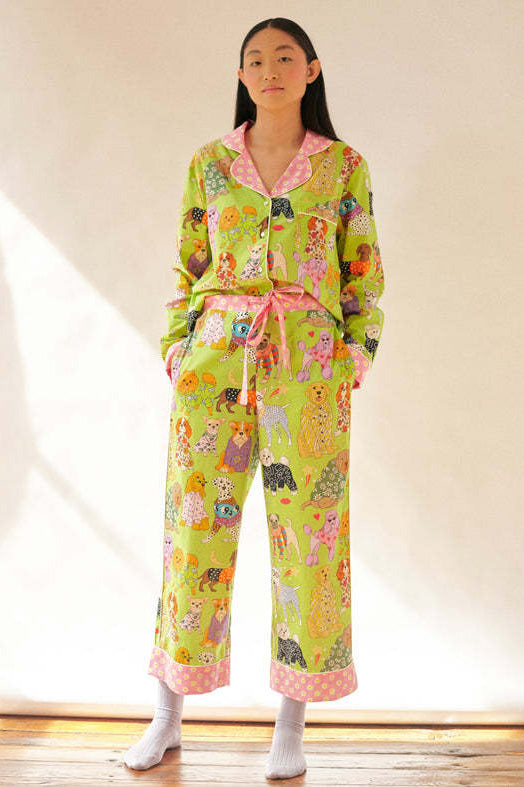 Künstlerische Illustrations-Pyjama-Set