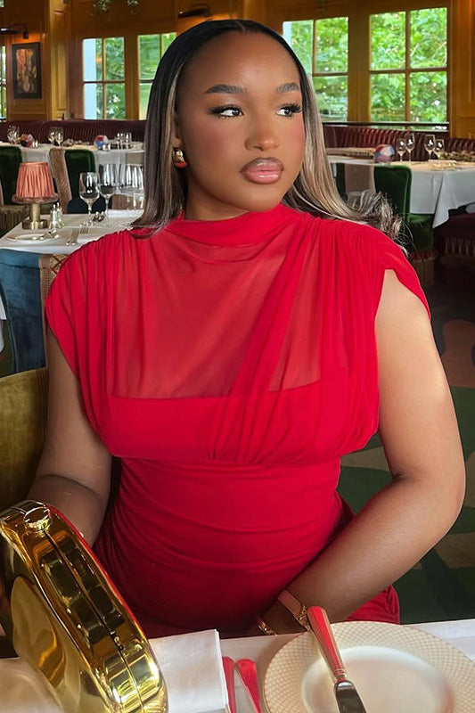 Ombré Zebra Transparent Maxi Kleed