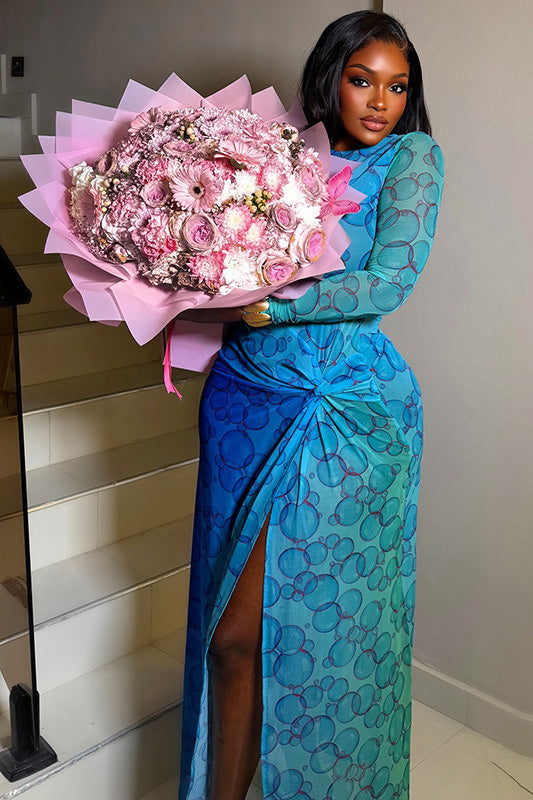 Gotické královny průsvitné zavěšené maxi šaty