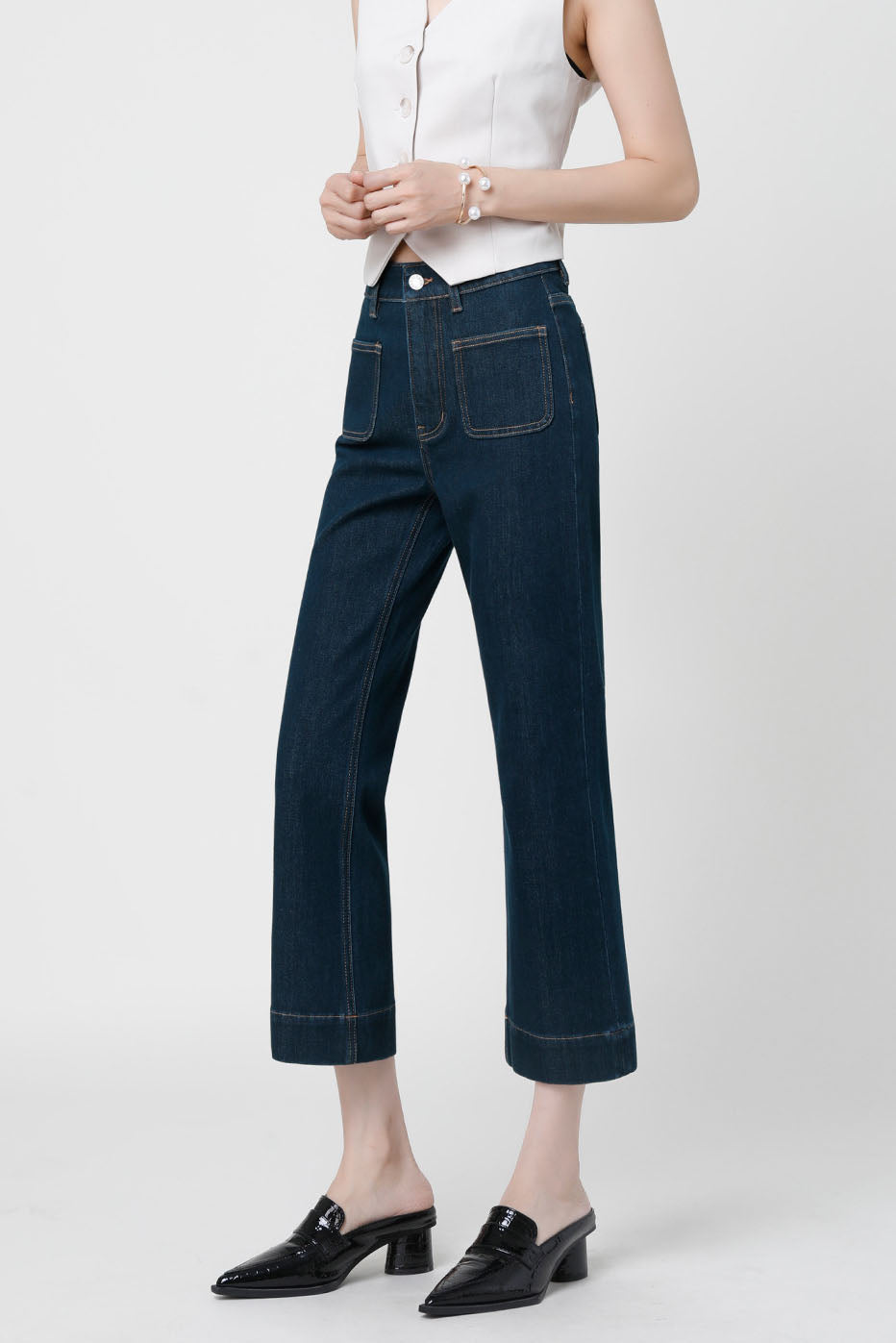 Jeans slim a gamba larga French Fry