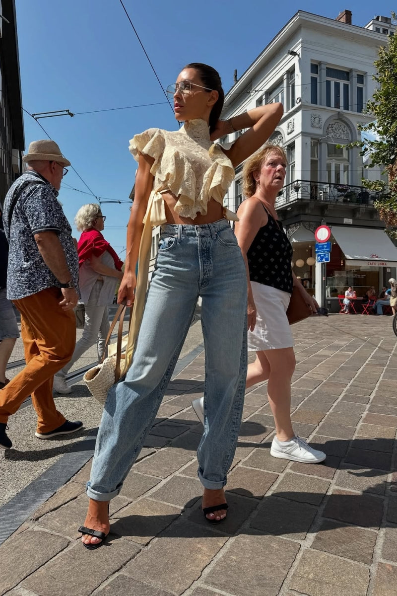 Lightness Streamer Lace Crop Top
